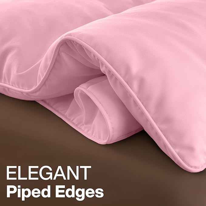 Utopia Bedding Queen Comforter Duvet Insert, Quilted Pink Comforter with Corner Tabs, Box Stitched Down Alternative Comforters Queen Size 88 x 88 inches