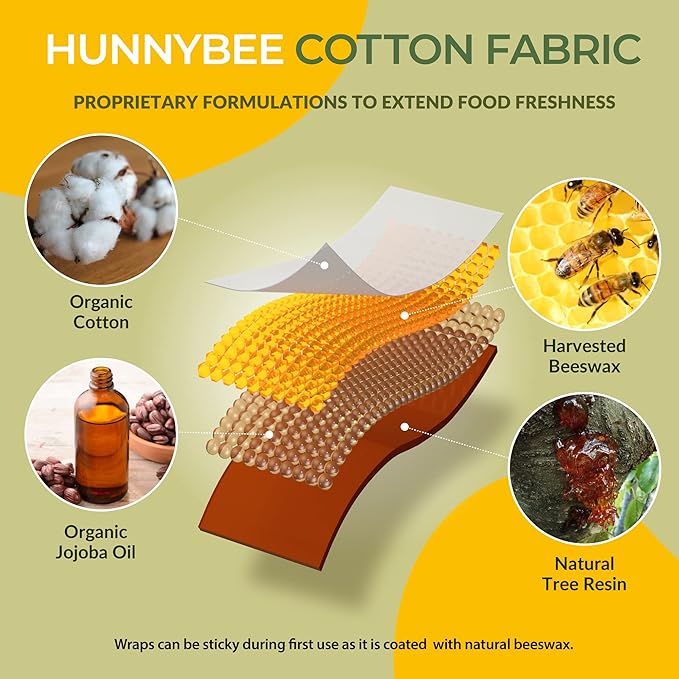 Trifecta Living Co. Versatile Beeswax Wraps,Set of 7-Fresh Food Keeper, Durable & Easily Cleaned, Sustainable Step Towards a Zero-Waste Kitchen, Unique Designs (Pineapple, Cactus, Star)