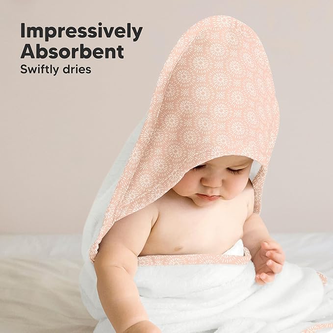 KeaBabies Baby Hooded Towel and Baby Hair Brush - Soft Bath Towels with Hood for Toddlers, Gentle Brush with Soft Goat Bristles for Girls, Boys