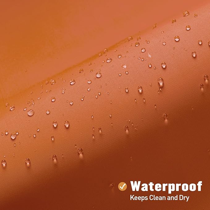 MitoVilla Orange Stall Half Size Shower Curtain Liner, 36 x 72 Inch Fabric Bath Curtain Liner for Terracotta Bathroom Decor, Burnt Orange Shower Liners, Washable & Water Repellent