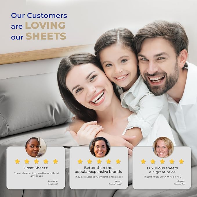 THREAD SPREAD 100% Organic Cotton Sheets Twin XL Size - Organic Cotton Percale Weave Sheet Set (3 PC, Navy Polka Dot), Soft, Cooling, Crisp & Breathable, 16" Deep Pocket Hotel Quality Bedding Set
