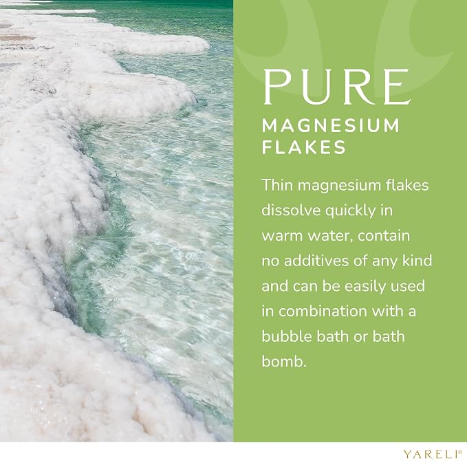 Yareli Magnesium Flakes, 15lb Eucalyptus, Dead Sea Bath Soak, Alternative to Epsom Salt