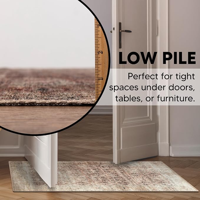 Keen Home Design 24"x36" Rug - Machine Washable Entry Rug with Non-Slip Backing, Ideal for Enteryway, Kitchen, Bathroom, Laundry Room - Vintage, Easy Clean, Durable, Low Pile - (2' x 3')