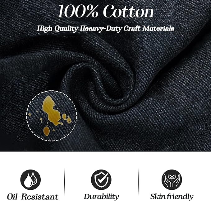 conda Chef Apron, 1 Pack, Cross Back Straps Apron With Pockets for Men Women, 100% Cotton Canvas Adjustable Apron, for Cooking Pottery Baking Painting