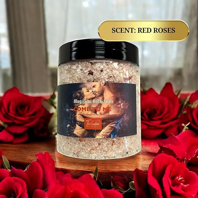 Come to Me Bath Salts 12oz – Spiritual Love Ritual Bath Soak – Manifestation & Attraction Bath for Witchcraft, Wiccan, Pagan & Metaphysical Self Care