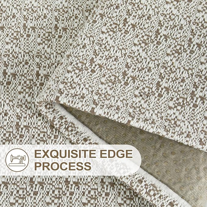 Collive Washable Hallway Runner Rug, Farmhouse Non Skid Kitchen Runner Rug 2x8 Boho Entryway Rugs, Tan Cotton Braided Modern Carpet Runners for Bedside Doorway Kitchen Floor