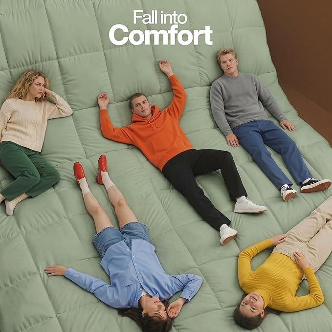 Utopia Bedding Queen Comforter Duvet Insert, Quilted Sage Green Comforter with Corner Tabs, Box Stitched Down Alternative Comforters Queen Size 88 x88 inches