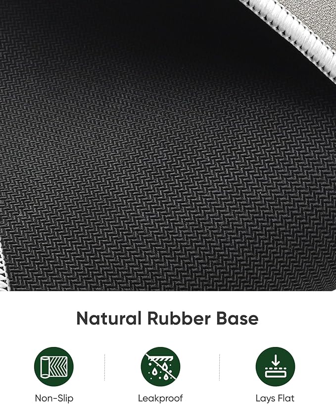 ALOANES Beige Waterproof Desk Mat, Large Mouse Pad with Extended Mouse Mat, with Anti Slip Base, Stitched Edge, Grain Jacquard Surface, Perfect for Gamer, Office & Home, XXL 11.81"x31.50"x0.12"