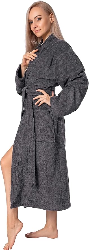 BAGNO MILANO Women's Robe, Certified Organic Turkish Soft Cotton Kimono Bathrobe for Women