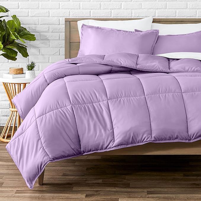 Bare Home Comforter Set - Cal King Size - Ultra-Soft - Goose Down Alternative - Premium 1800 Series - All Season Warmth (Cal King, Lavender)
