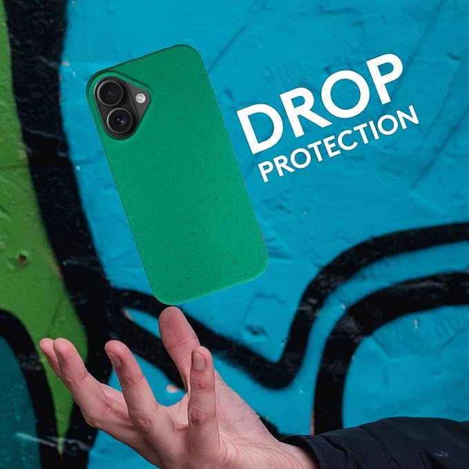 LOAM & LORE Biodegradable Phone Case for iPhone 16, Plastic Free Eco Friendly Phone Case, Plant Based Compostable iPhone 16, Premium Zero-Waste Phone Cover (Mint)