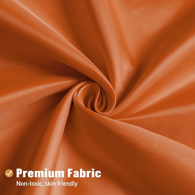 MitoVilla Extra Long Shower Curtain Liner - 72 x 84 Inches, Burnt Orange Shower Liner Fabric, Waterproof Bath Curtain Liner Polyester Soft Lightweight, Washable