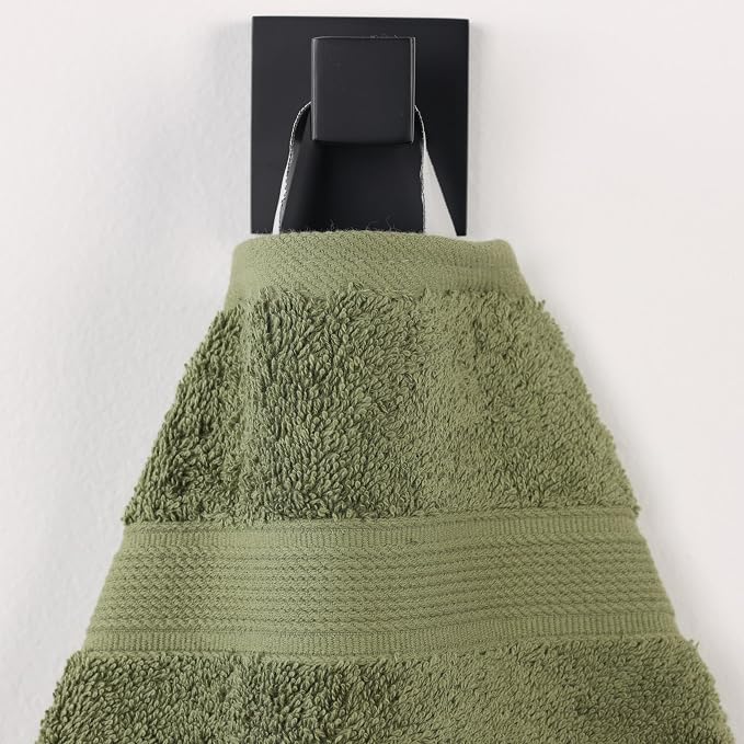 Superior 100% Organic Cotton 6-Piece Towel Set, Includes 2 Bath Towel, 2 Hand Towel, 2 Face Towel/Washcloth, Daily Use, Bathroom, Guest Bath, Absorbent, Oregon Collection, Forest Green