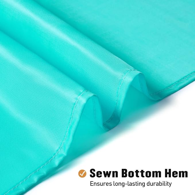 MitoVilla Fabric Small Shower Stall Curtain Liner, 36" W x 72" H Bathroom Shower Curtain Liner, Hotel Quality, Washable, Water Repellent, Teal Bath Shower Liners