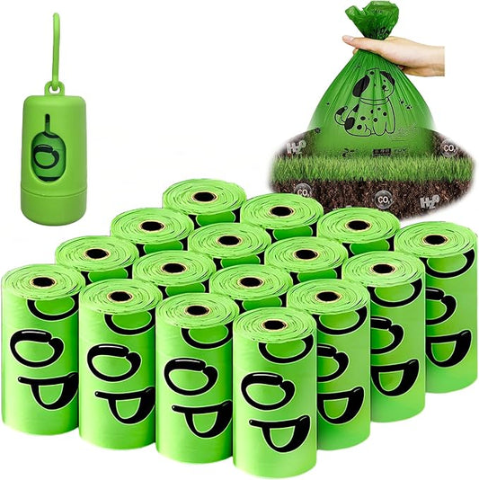 Biodegradable Dog Poop Bags, 240 Bags with Free Dispenser | ASTM D6400 & EN 13432 Compliant BPI Certified Poop Bags for Dogs, Unscented, Large, Earth Friendly Leakproof, Easy to Open