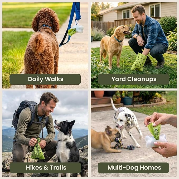 Pogi’s Dog Poop Bags – Leak-Proof & Extra Thick Pet Waste Bags (Unscented, 60 Rolls, 900-Count)
