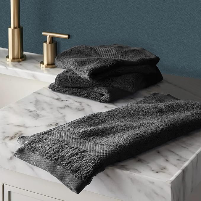 100% Organic Cotton Towels 650 GSM Plush Feather Touch Quick Dry Wash Cloth, Pack of 12 GOTS Certified, Oeko-Tex Green Certified, Organic Cotton Wash Cloth, 13"X13"