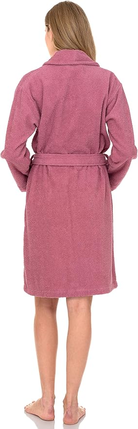 TowelSelections Women’s Robe, 100% Cotton Short Terry Shawl Bathrobe