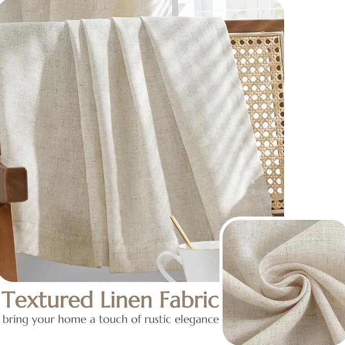 jinchan Lined Curtains 100 Inches Long for for Living Room Darkening 1 Panel, Light Filtering Beige Curtains Patio Doors Extra Wide 100 Inch Non-See-Through Privacy Room Divider Grommet Drapes 90"Wide