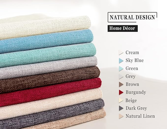 Stellhome Pack of 2 Linen Throw Pillow Covers Solid Fall Decorative Cushion Covers Pillowcase for Home Decoration, 16x16 Inch, Brown