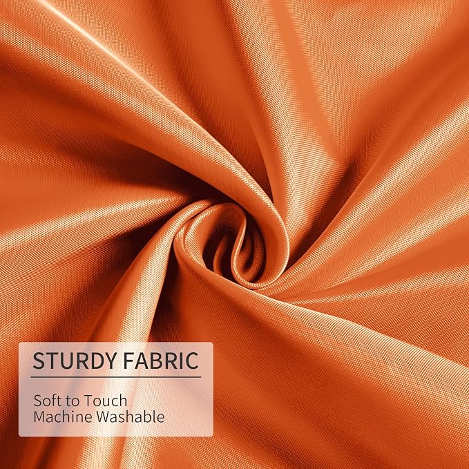Gibelle Extra Long Shower Curtain Liner 72 x 84 Inches, Orange Shower Curtain Liner, Washable Waterproof Fabric Bathroom Shower Curtain