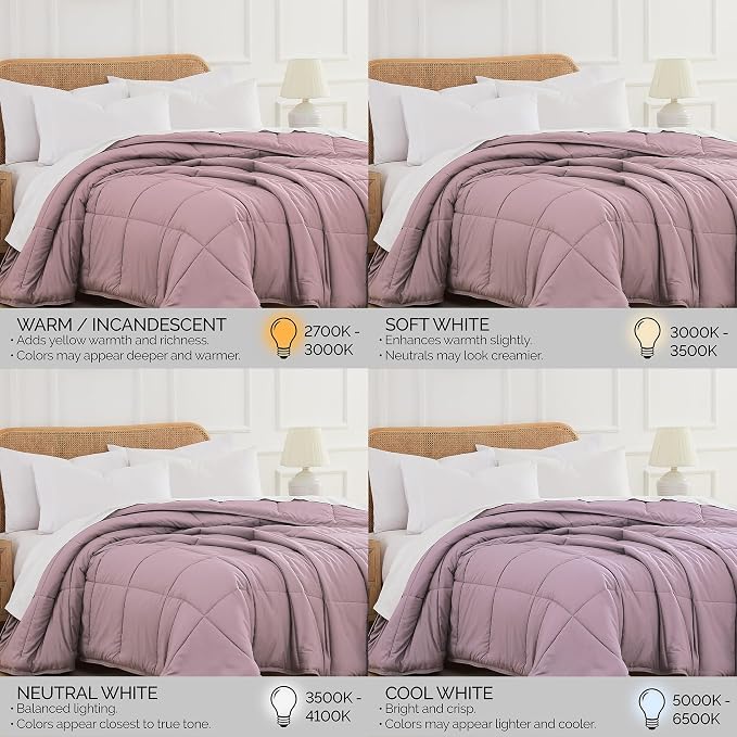 Southshore Fine Living, Inc. Queen Size Comforter, Full Size Duvet Insert, Down Alternative Comforter Queen Size, Soft Fluffy Bedding, Full Size All Season Comforters for Vacation Homes, Lavender