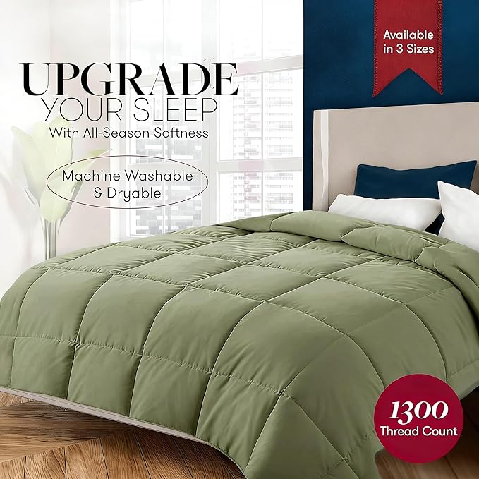 Full/Queen Size Comforter - Luxury Goose Down Alternative Comforter Duvet Insert - Ultra Soft Hypoallergenic Bedding - with Corner Tabs - Hotel Dorm