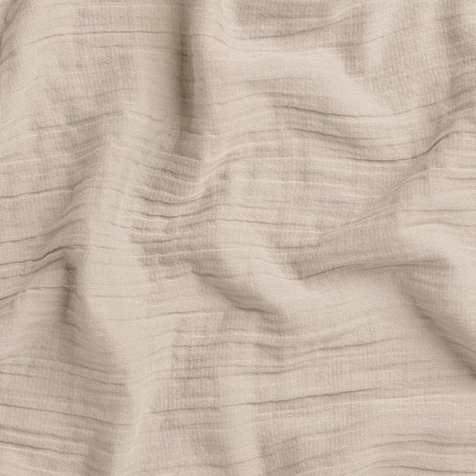 Calm King Sheet Set, Light Grey 100% Cotton Gauze 4-Pc. Sheet Set, Oeko-TEX Certified King Sheets, with Flat Sheet, Fitted Sheet and 2 Pillowcases, Earth Tone Bedding