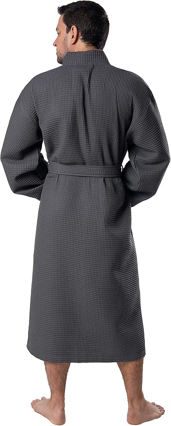 BAGNO MILANO Mens Robes, Waffle Robes For Men, Turkish Cotton Mens Bathrobes