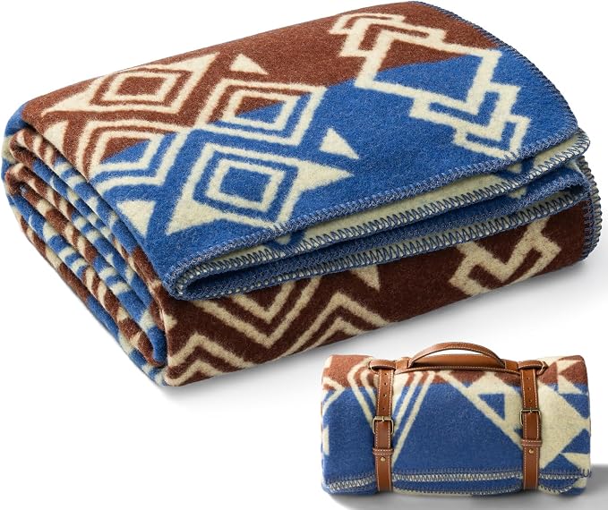 Molithe 100% Wool Blanket, 62" x 86", Warm, Thick, Washable, Military | Great for Camping, Outdoors, Sporting Events, Survival Kits Rock