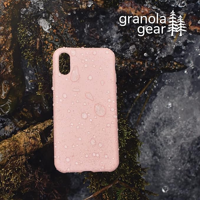Eco by GranolaGear - Eco-Friendly Phone Case for iPhone X or XS - Biodegradable, Compostable, Plastic-Free, Made from Plants - Pink Sands