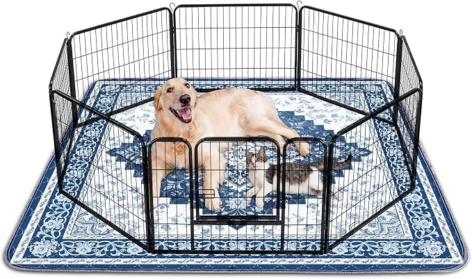 INVENHO 2PACK Washable Pee Pads for Dogs 60"x48" Reusable Dog Pads Extra Large Upgrade Non-Slip Dog Pee Pads Heavy Absorbency Puppy Pee Pads Quick Dry Whelping Pads/Waterproof Puppy Training Pad
