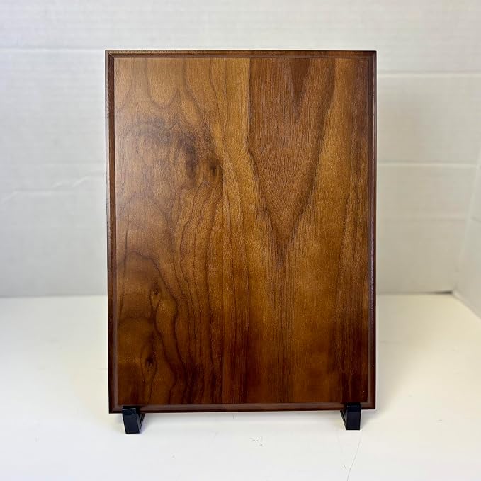 Genuine Walnut Blank Plaques – Award & DIY Engraving Boards | 100% Solid Wood, Multiple Sizes, Cove-Edge, Laser Engravable & Wall Mount Ready (9x12 inch)
