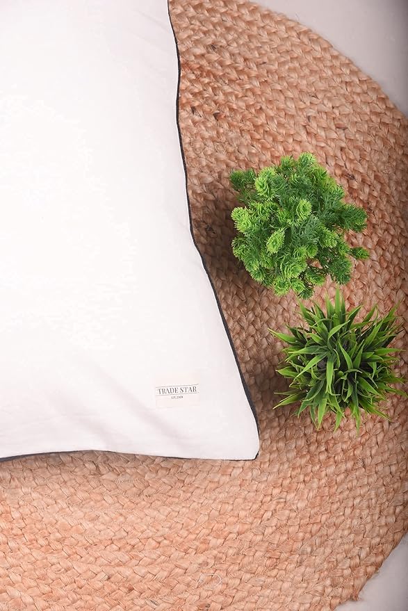 Trade Star Mudcloth Solid Cushion Cover 100% Cotton Pillow Cover Lumbar Throw Pillowcase Handmade Boho Decorative Large Bedding Decor Case for Living Room (Black Solid 14X36 INCHES)