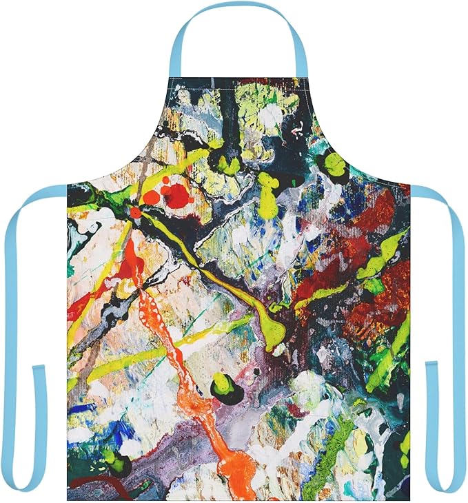 Colorful Graffetti Apron, 5-Color Straps (AOP)