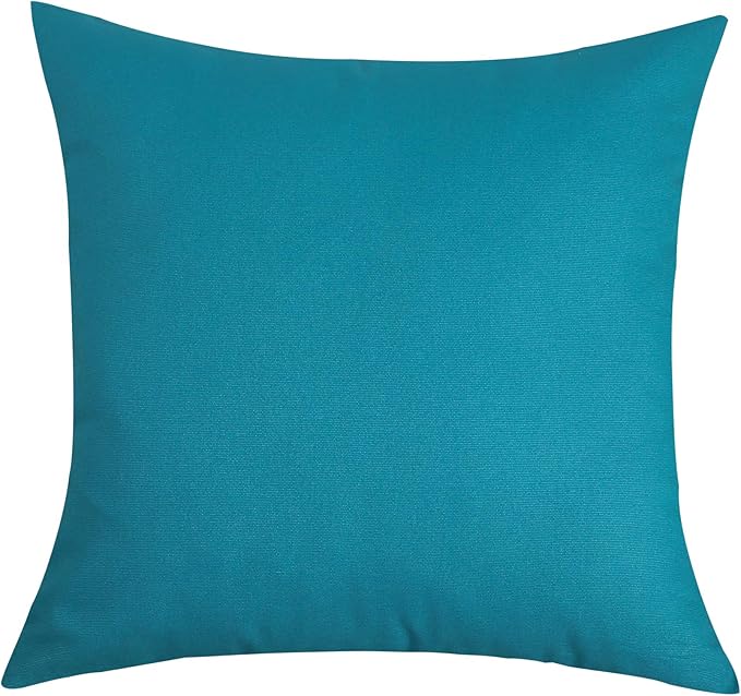 TangDepot Cotton Solid Throw Pillow Covers, 26" x 26" , Blue Ashes, 1 Count (Pack of 1) | 100% cotton, same-color zip, machine wash & air dry. For living room, bedroom, office, car. 42 colors, 388 sizes. Cover only.