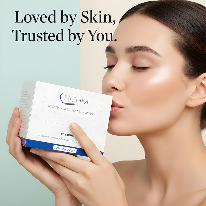 Hchm Face Towels, 10"×12" Disposable Face Towel, Face Towelettes XL, Ultra Soft Makeup Remover Dry Wipes, Thick Face Towel for Sensitive Skin, 100 Count (2 Pack)