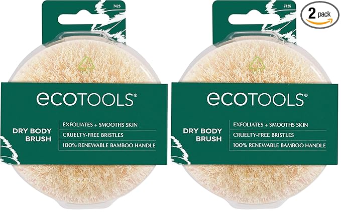 EcoTools Dry Body Brush, for Post Shower & Bath Skincare Routine, Removes Dirt & Promotes Blood Circulation, Helps Reduce Appearance of Cellulite, Eco-Friendly, Vegan & Cruelty-Free, 1 Count