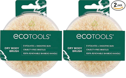 EcoTools Dry Body Brush, for Post Shower & Bath Skincare Routine, Removes Dirt & Promotes Blood Circulation, Helps Reduce Appearance of Cellulite, Eco-Friendly, Vegan & Cruelty-Free, 1 Count