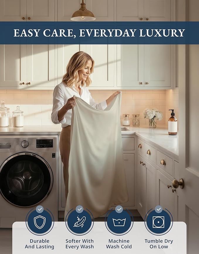 LANE LINEN 100% Egyptian Cotton Extra Long Twin Sheet Set - 1000 Thread Count, Soft & Comfy No Pill Fade Resistant Oeko-Tex Certified sustainably Produced Cotton Sheets XL Twin Sheets- Linen