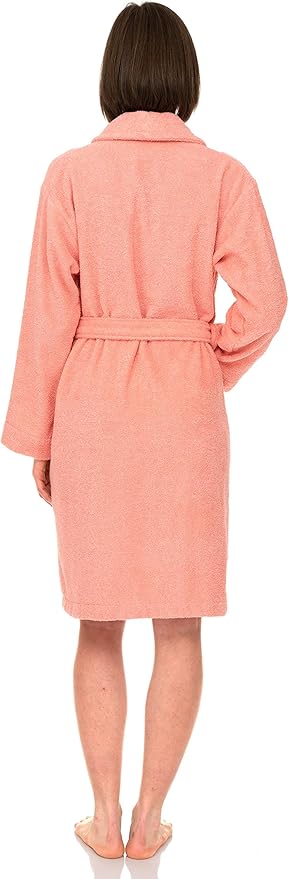 TowelSelections Women’s Robe, 100% Cotton Short Terry Shawl Bathrobe