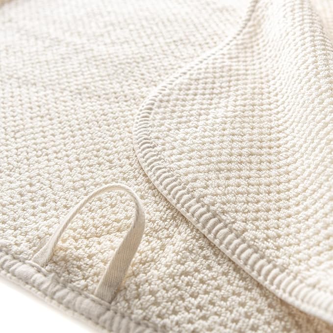 Graccioza Bee Waffle Guest Towel 12" x 20" - 100% Egyptian Combed Cotton, 550 GSM - Elegant Waffle Pattern Bath Towels - Super Absorbent and Quick Dry - Soft Hand and Face Towel - Natural