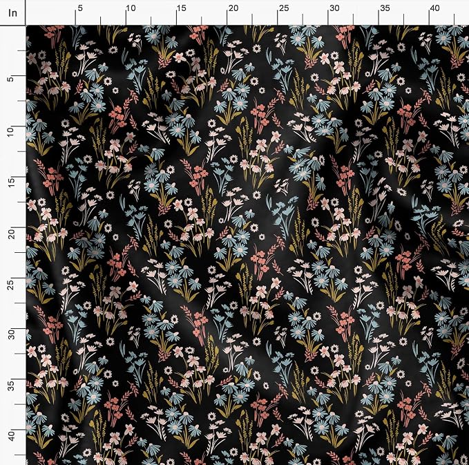 Soimoi Floral Print - Multicolor, Premium Cotton Cambric Fabric - Medium Weight Material for Quilting, Kurtis, Blouse, Kids Clothing, Tunic, Curtains - 42" Inch Wide, 1 Yard