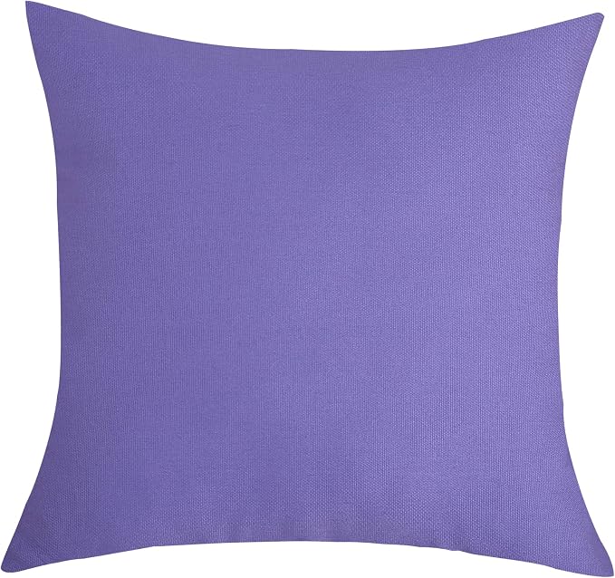 TangDepot Handmade Decorative Solid 100% Cotton Canvas Throw Pillow Covers/Cushion Covers, 45 Colors Available - (20" x20" , Violet, 2 Count (Pack of 1)) | 100% cotton, same-color zip, machine wash & air dry. For living room, bedroom, office, car. 42 c...