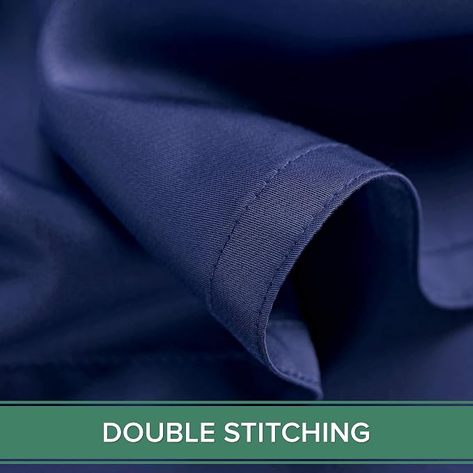 Pure Bamboo King Sheets, Genuine 100% Organic Viscose Derived from Bamboo Bed Sheet Set, Luxuriously Soft & Cooling, Double Stitching, 2 Year Quality Promise (King, Cobalt Blue)