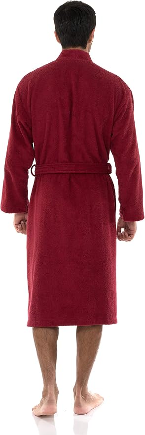 TowelSelections Mens Robe Cotton Terry Cloth Bathrobe Soft Kimono Towel Bath Robe for Men XS to 4X