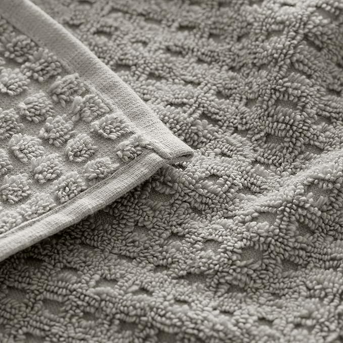 BOLL & BRANCH Turkish Waffle Bath Towel - Pewter - 100% Organic Turkish Cotton - Lightweight Soft Absorbent Quick Dry Luxury Spa Bath Towel with Waffle Weave Texture - Premium Feel