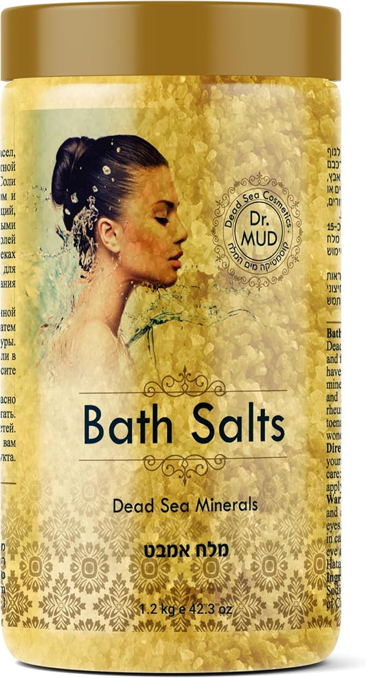 Natural Dead Sea Salt 100% Mineral-Rich Bath Soak, More Minerals Than Epsom Salt, Deep Relaxation, Detox, Exfoliates & Softens Skin, Helps Psoriasis, Eczema