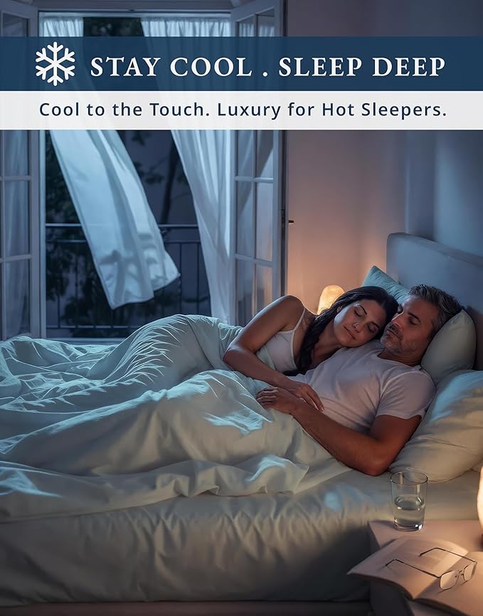 100% Egyptian Cotton Sheets King Size - 1000 Thread Count Naturally Cooling & Breathable Sateen King Size Sheets Set, Ultra-Soft & Durable Hotel Luxury Sheets with 15" Snug Fit Deep Pockets - Silver