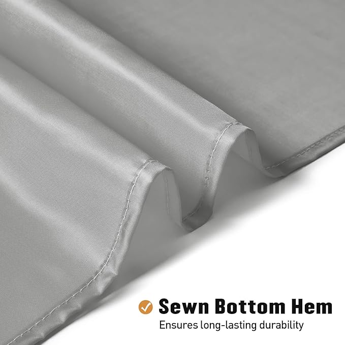 MitoVilla Dark Grey Shower Curtain or Liner for Modern Neutral Hotel Bathroom Decor, Simple Fabric Shower Curtain Liner, Waterproof Cloth & Machine Washable, 72" W x 72" H